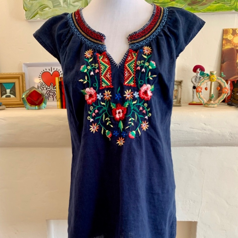 Lucky Brand Boho Embroidered Summer Festival Dress